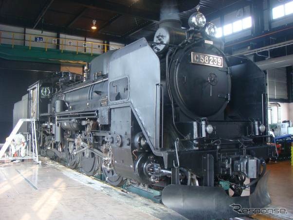JR東日本盛岡支社は盛岡SL検修庫の見学ツアーを7~9月に3回実施する。写真は『SL銀河』けん引機のC58 239。