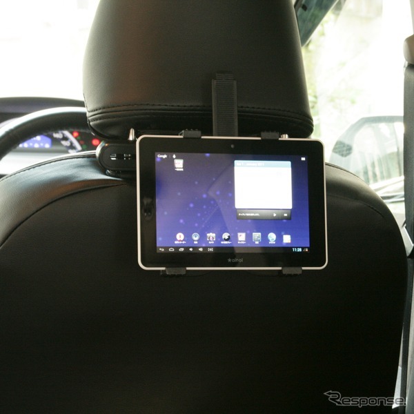 上海問屋・ヘッドレスト固定用タブレットホルダー