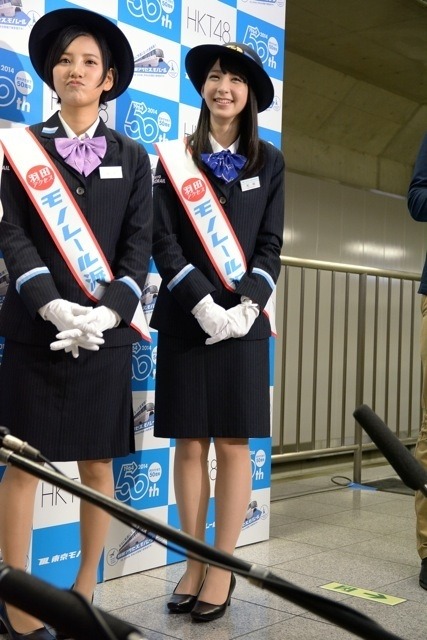 HKT48(7月18日、東京モノレール新型車出発式)