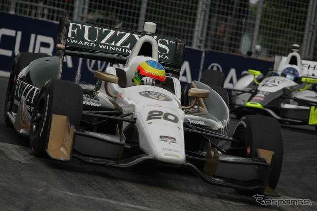 #20 コンウェイは第14戦で勝利。写真:INDYCAR