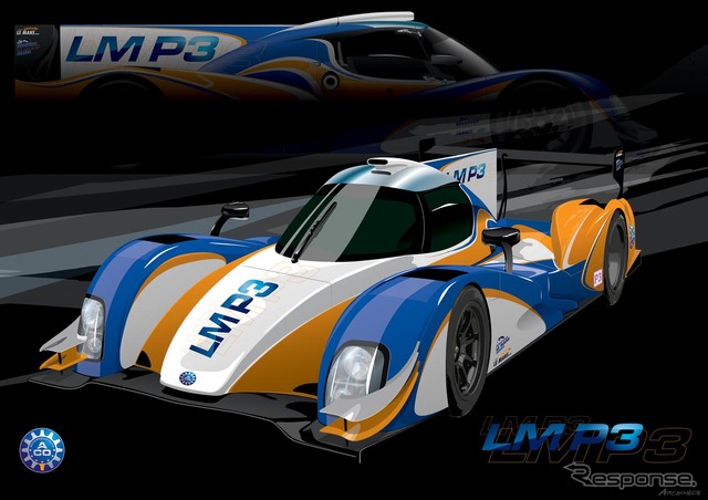 LMP3レーシングカーのスケッチ