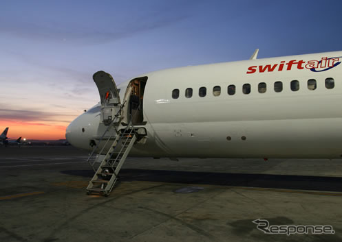 何らかの事故がおきた可能性があるスイフト・エアのMD83（同型機）