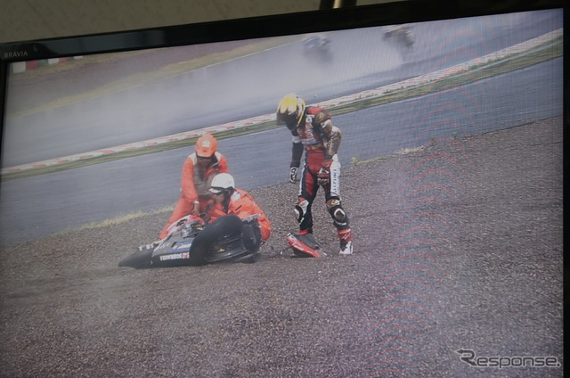 【鈴鹿8耐】レジェンド オブ ヨシムラ 青木、序盤で大クラッシュ…シュワンツ・辻本の戦い終わる