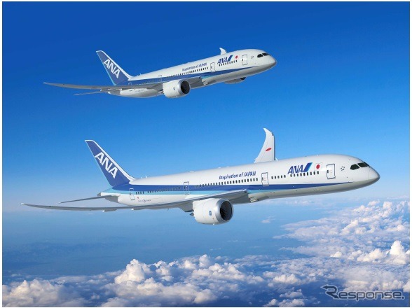 ANA、787-9型機を日本で初めて受領