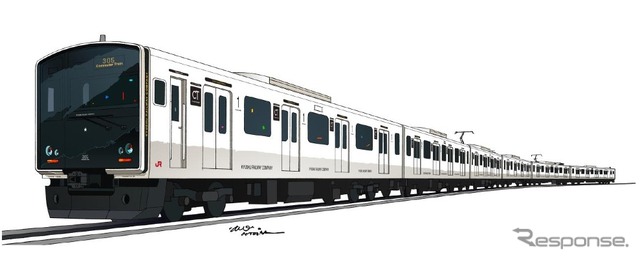 JR九州は2015年2月から、筑肥線に新型車両305系を投入すると発表した。画像は外観のイメージ