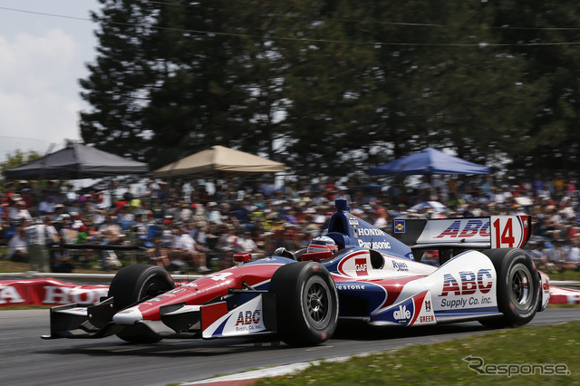 佐藤琢磨は決勝18位。写真:Honda