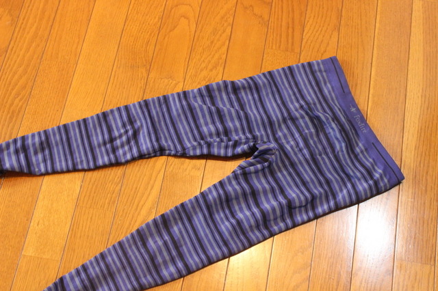 今年購入したばかりのタイツ。オシャレな山服の代表格である。これは違うが、山用のサポートタイツは高価で高機能。膝や腰の動きをサポートし、疲労を軽減してくれるという。欲しい!