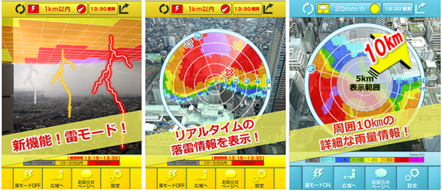 ゲリラ豪雨対策に リアルタイム雷情報を新搭載「Go雨!探知機 -XバンドMPレーダ-」リニューアル