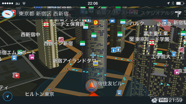 建物の形状もリアルに3Dで再現。
