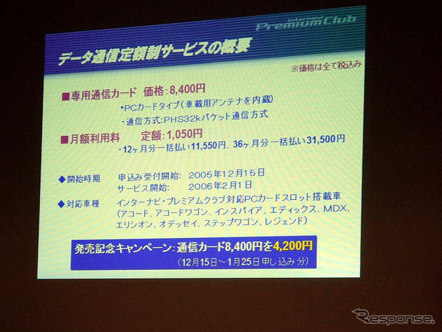 【インターナビ定額】ユーザーの要望に応える定額化、キャンペーンも