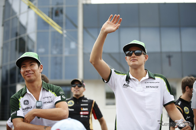 ケータハムF1チームの可夢偉とエリクソン。写真：Caterham F1