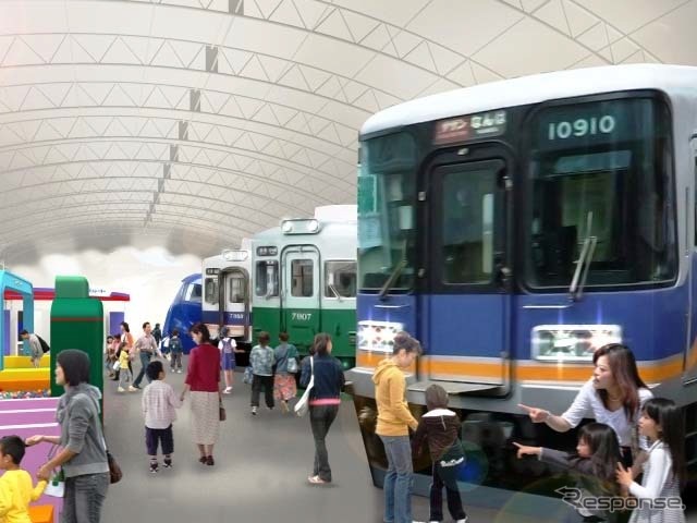 わくわく電車らんど内のイメージ。9月27日オープンの予定だが、先行ツアーは9月23日に行われる。