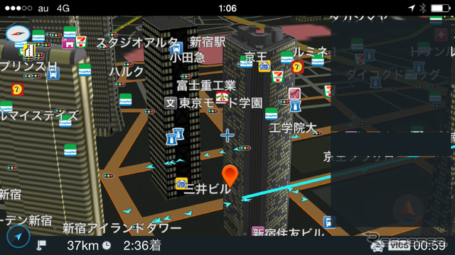 建物の形状もリアルに3Dで再現。