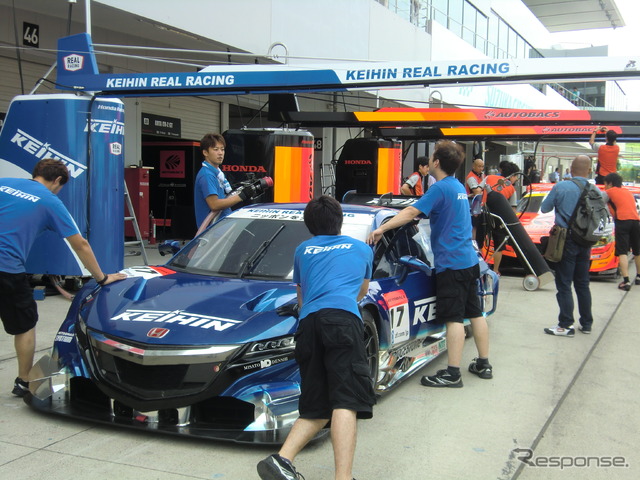 GT500で予選2位となった#17 NSX。