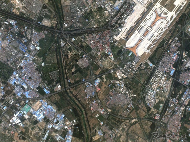 中国、北京の空港。7月25日撮影