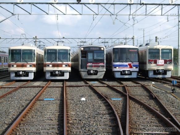 新京成電鉄は恒例の車両基地公開イベントを10月25日に開催する。写真は前回の様子。