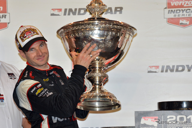 2014年のインディカー・シリーズでドライバーズチャンピオンに輝いたウィル・パワー。写真:INDYCAR