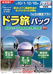 NEXCO中日本とJTBがコラボしたドラ旅パック