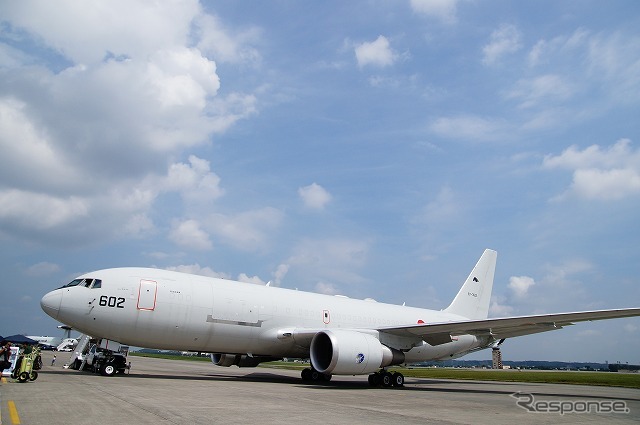 小牧基地所属のKC-767空中給油機も関東での初展示だったようだ。