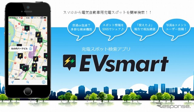 充電スポット検索アプリ EVsmart