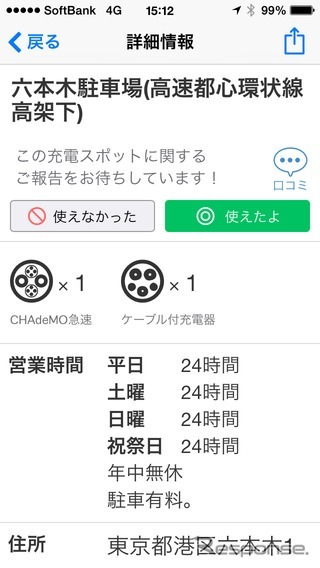 充電スポット検索アプリ EVsmart