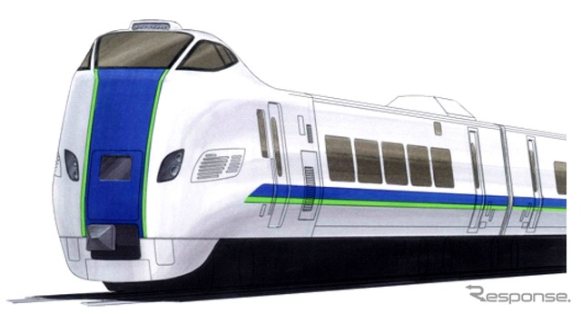 開発の中止が決まったキハ285系特急形気動車のイメージ。まもなく完成する試作車3両は検測車として活用することなどを検討していくという。