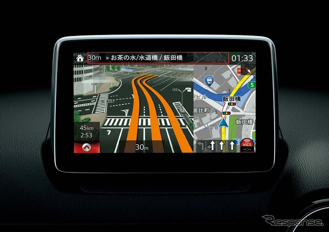 新型デミオにも大半のグレードで標準装着されるマツダコネクト(ナビ用SDカード別売)
