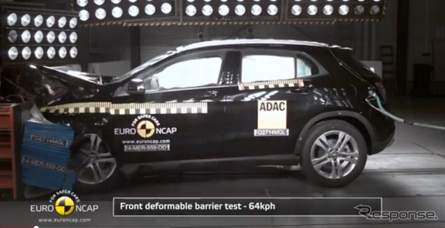 メルセデスベンツ GLA のユーロNCAP衝突テスト