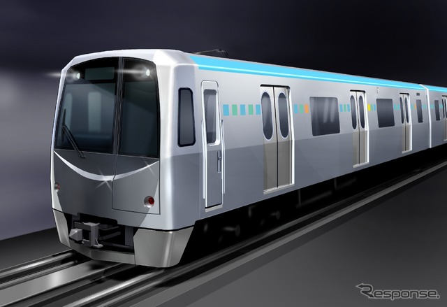 東西線に導入される2000系電車のイメージ。4両編成15本が2015年の開業までに製造される予定。