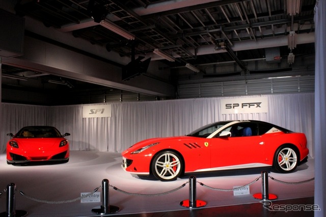 ワンオフモデルのフェラーリ・SP1(左)とSPFXX(右)