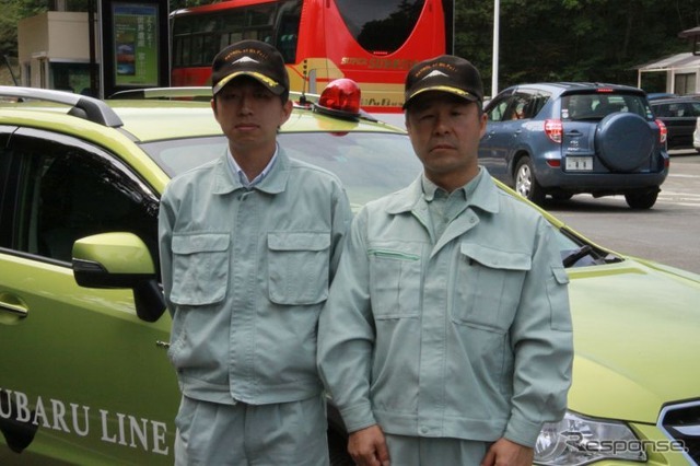 右：渡辺ナビ、左藤江ドライバー