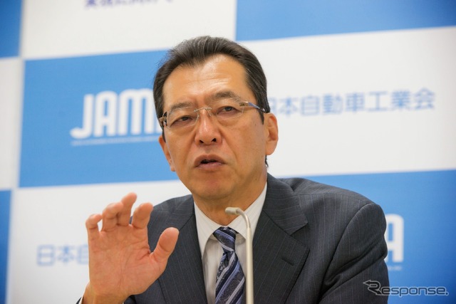 日本自動車工業会の池史彦会長(ホンダ会長)