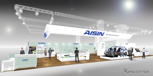 アイシングループ3社、パリ国際モーターショーに共同出展。画像は出展ブースイメージ