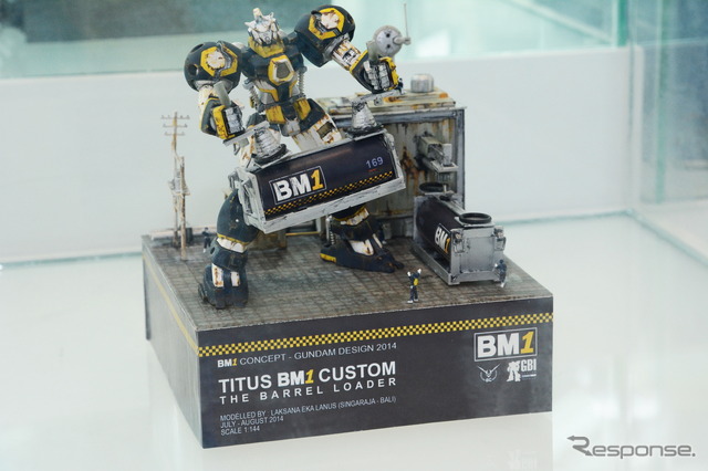 モーターショー会場に展示された「ガンプラ」(ジャカルタモーターショー14)