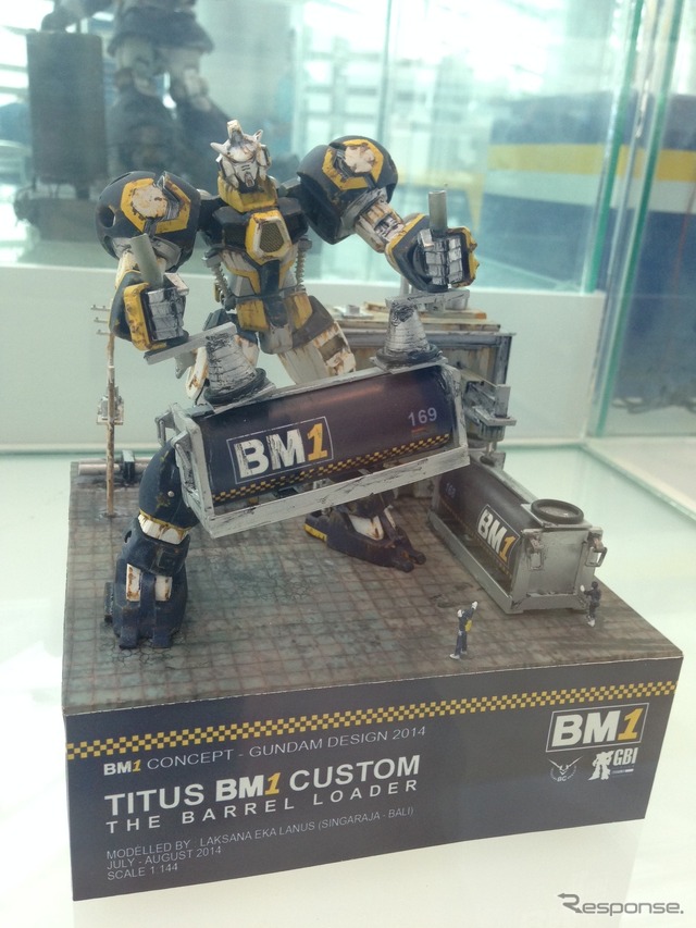 モーターショー会場に展示された「ガンプラ」(ジャカルタモーターショー14)