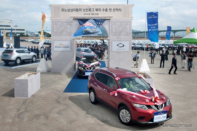 韓国から北米に輸出されるルノーサムスン製日産ローグ