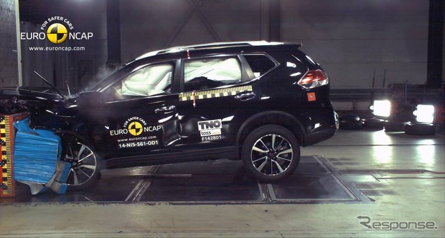 新型日産 エクストレイル のユーロNCAP衝突テスト