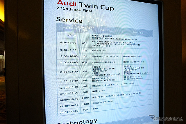 Audi Twin Cup 2014  Japan Final　（東京・ホテル グランパシフィック LE DAIBA）