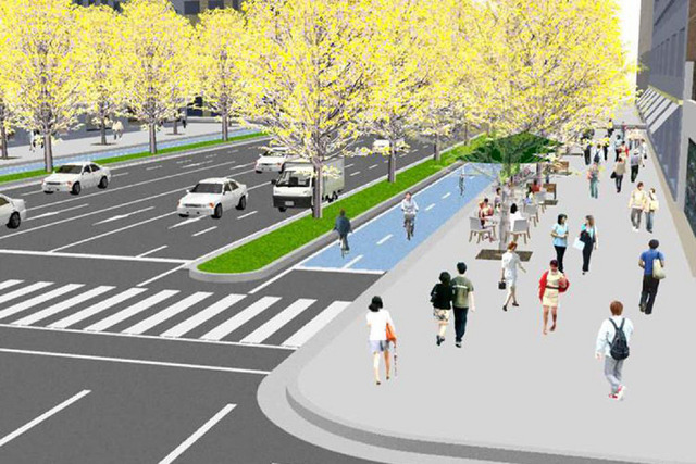 大阪市、橋下徹市長が御堂筋に自転車専用レーン設置することを発表