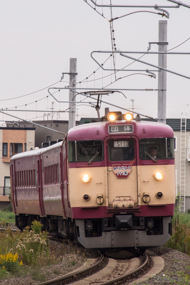 10月6日には、すでに定期運用がなくなった札沼線（学園都市線）に入線した。