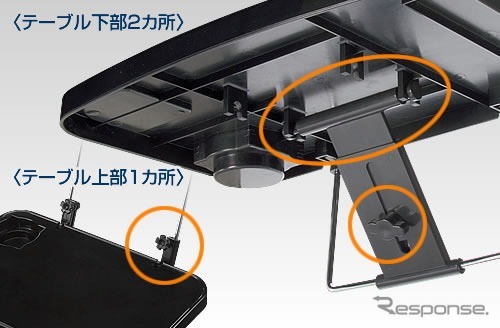 イーサプライ・車載ノートPCテーブル EEX-SD1502