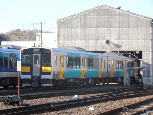 水郡線営業所は常陸大子駅に隣接している。