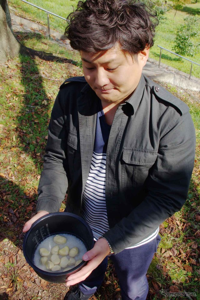 電気自動車で栗ごはんは炊けるのか? 三菱 アウトランダーPHEVで秋の味覚、食べ走り