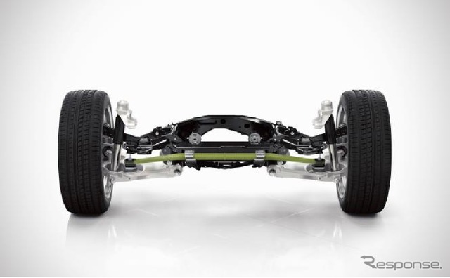 リーフスプリングが組み込まれた　新型ボルボXC90のリアアクスル