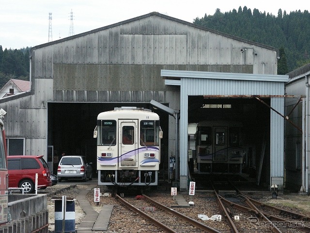 今回は「鉄道ゆるキャラ」の制作発表会も行われる。写真は明智駅構内。