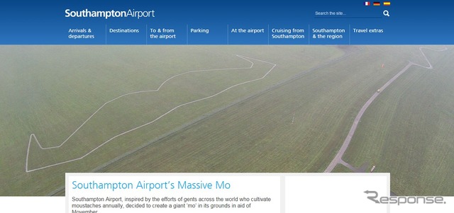 英サウサンプトン空港、巨大口ヒゲ現る（1）