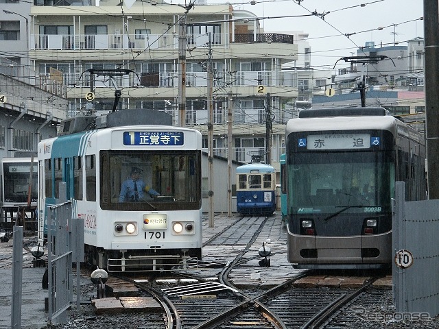 「路面電車まつり」は浦上車庫と長崎西洋館で開催される。写真は浦上車庫。