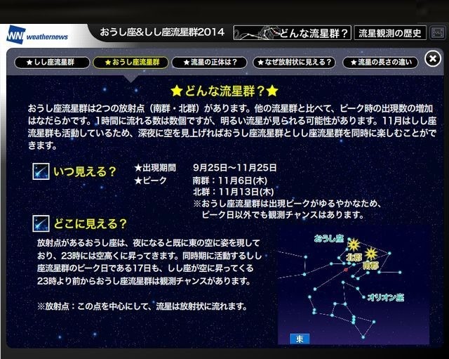 おうし座流星群