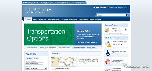 ジョン・F・ケネディ国際空港公式ウェブサイト