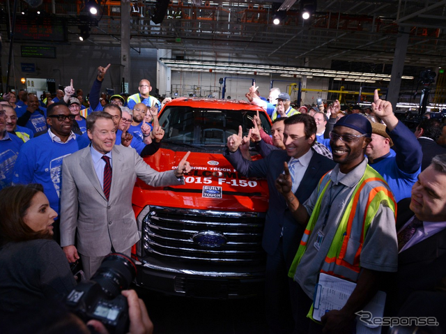 米国ミシガン州ディアボーン工場において生産が開始された新型フォードF-150